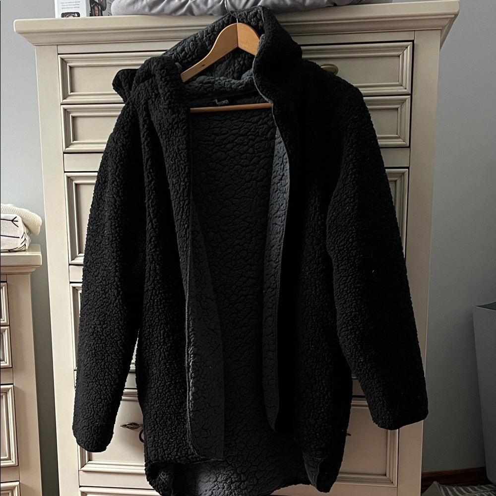 BDG teddy sweater black/grey size M/L